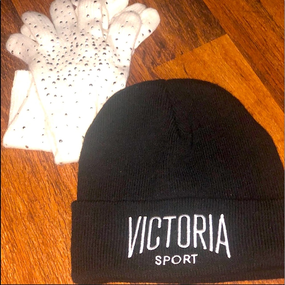 Victoria Secret beanie and gloves set